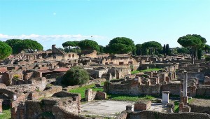 Wonderful archaeological site in Ostia Antica.
