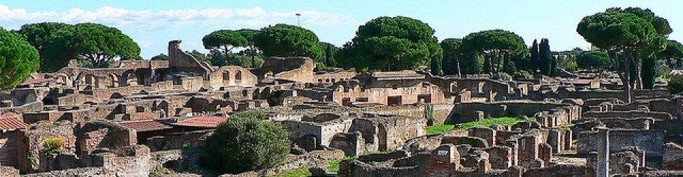 Wonderful archaeological site in Ostia Antica.