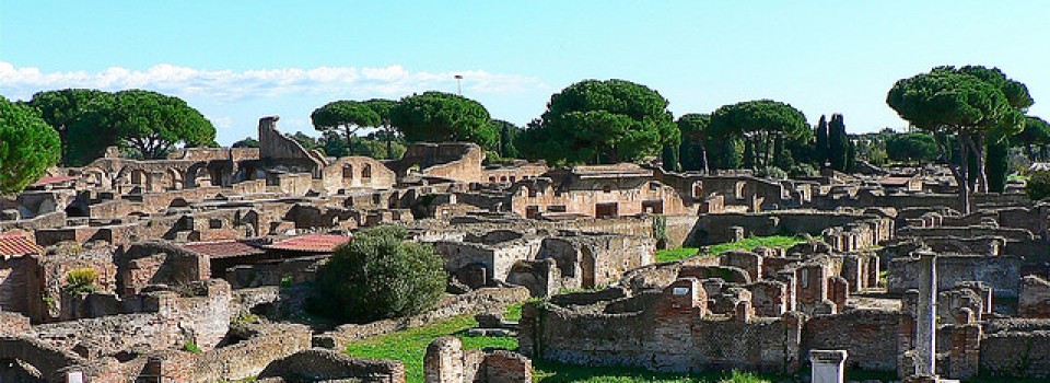 Wonderful archaeological site in Ostia Antica.